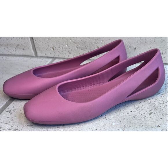 Crocs Sloane Slip On Ballet Flats in Blossom Pink Size 7 - Picture 1 of 12